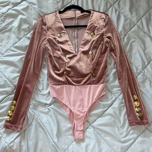 Velvet body suit